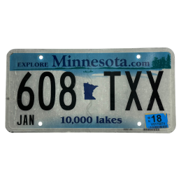 Minnesota license plate