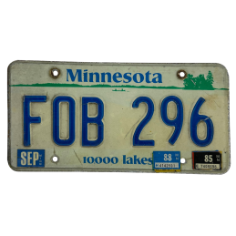 Minnesota license plate