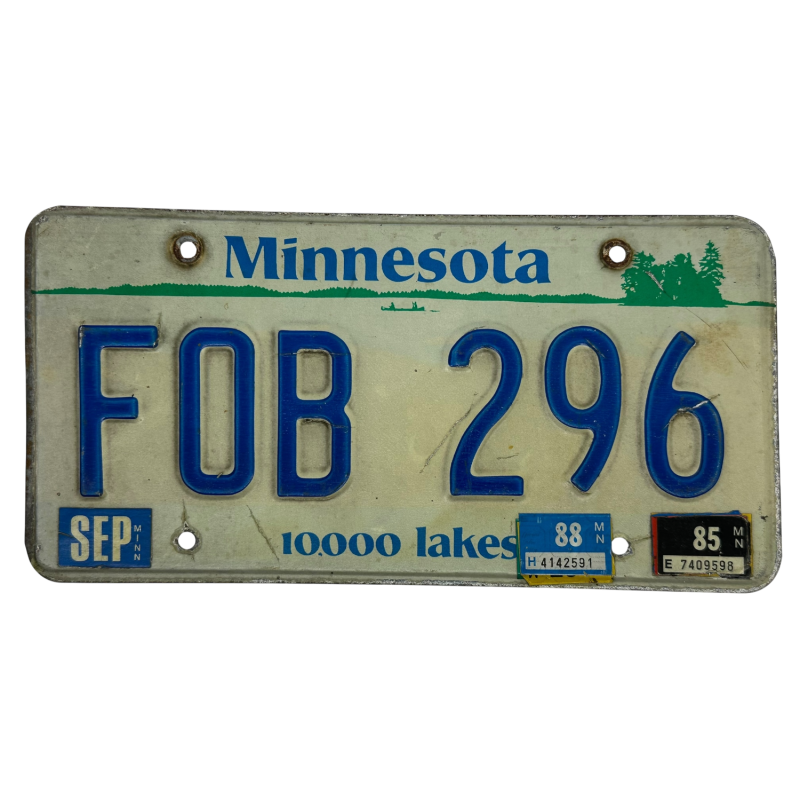 Minnesota license plate