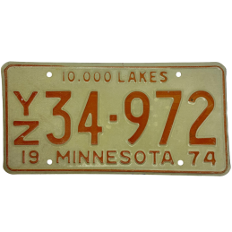 Minnesota license plate
