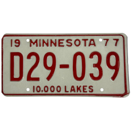 Minnesota license plate