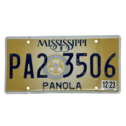 Mississippi license plate