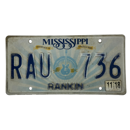 Mississippi license plate