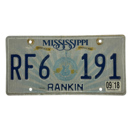 Mississippi license plate