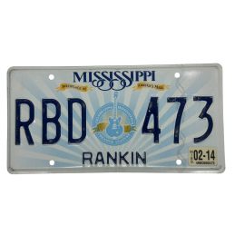 Mississippi license plate