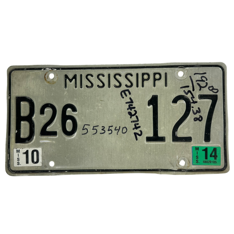 Mississippi license plate