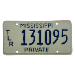 Mississippi license plate