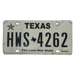 Texas license plate