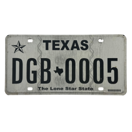 Texas license plate