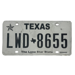 Texas license plate