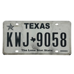 Texas license plate
