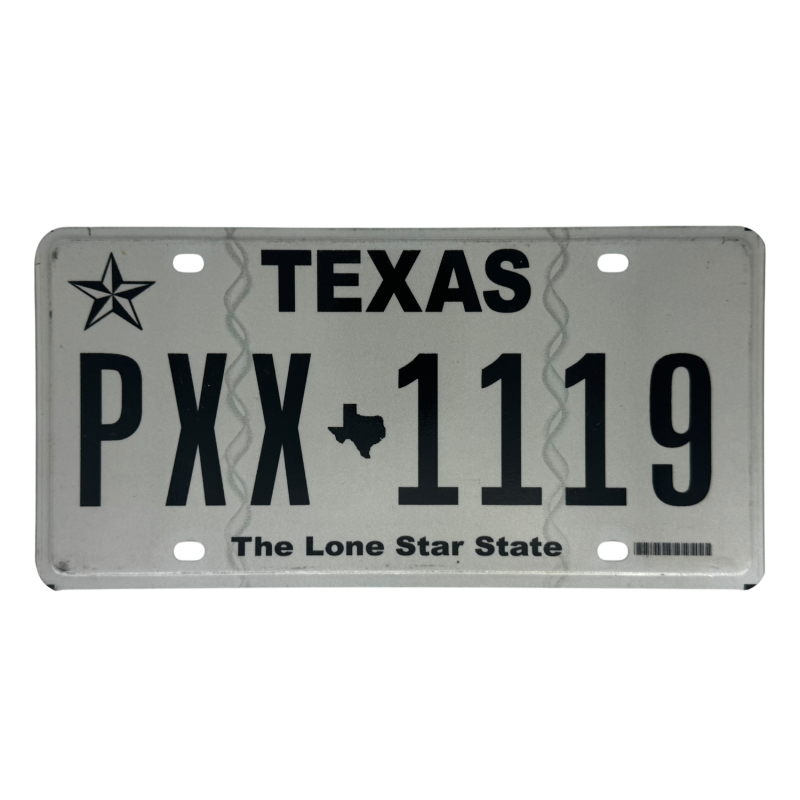 Texas license plate