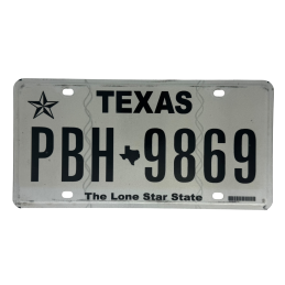 Texas license plate