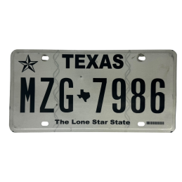 Texas license plate