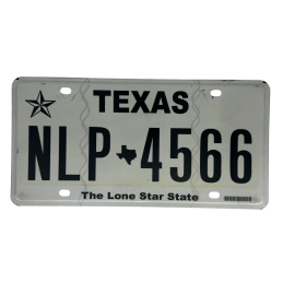 Texas license plate