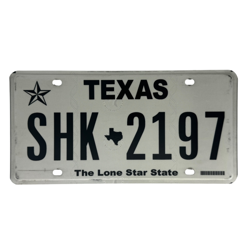 Texas license plate