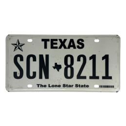 Texas license plate