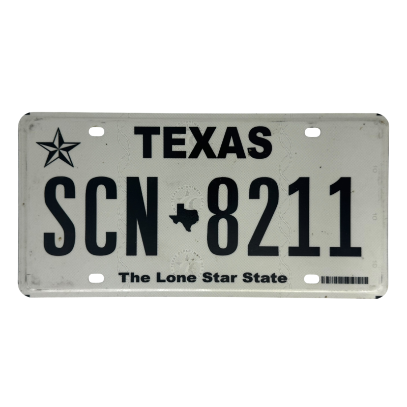 Texas license plate