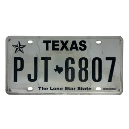 Texas license plate