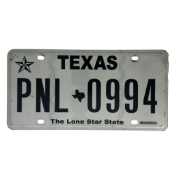 Texas license plate