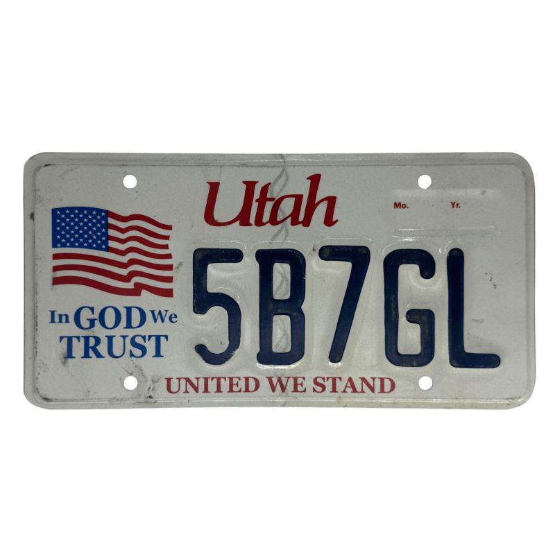 Tablica rejestracyjna Utah
