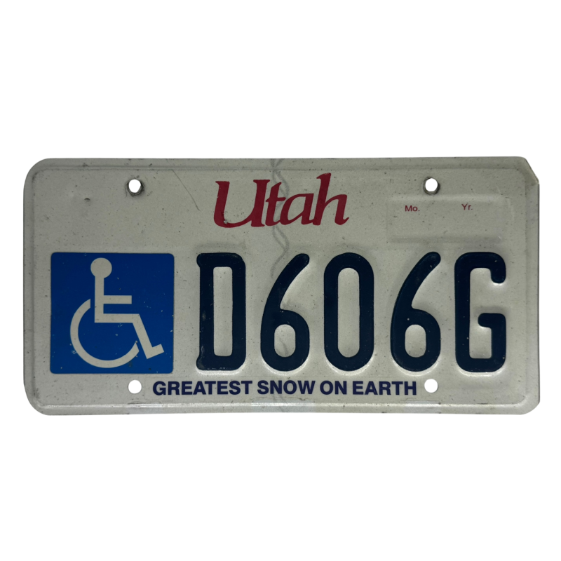 Utah valstybinio numerio ženklas Utah valstybinio numerio ženklas