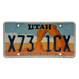 Utah license plate