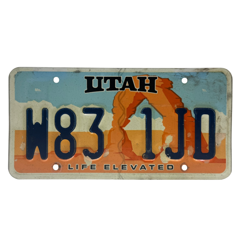 Utah license plate Utah license plate
