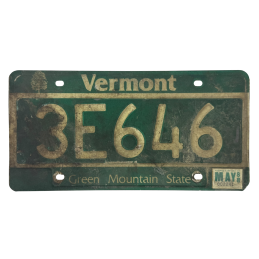 Vermont license plate