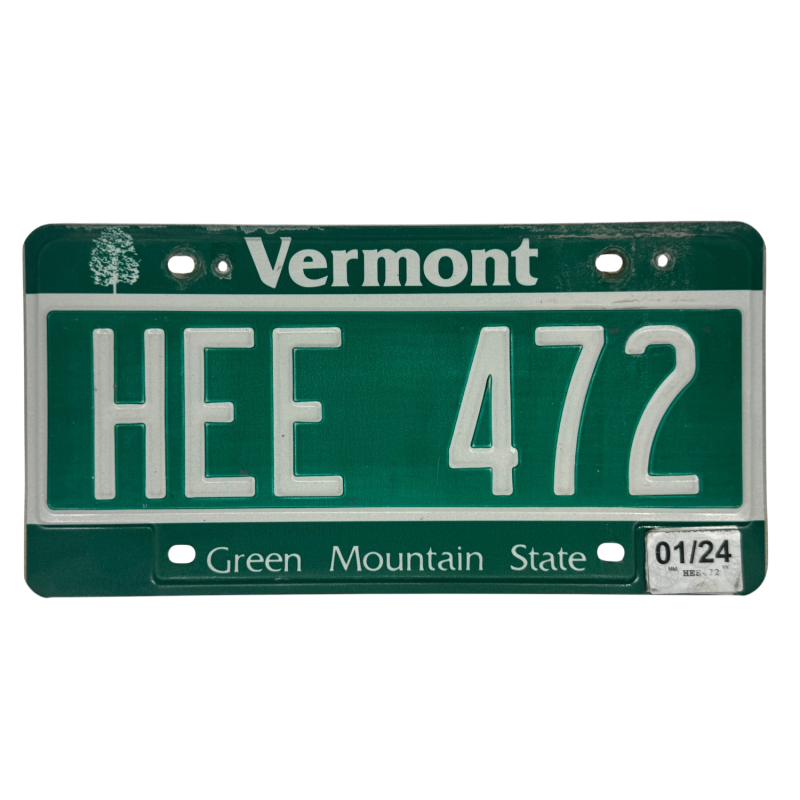 Vermont license plate Vermont license plate