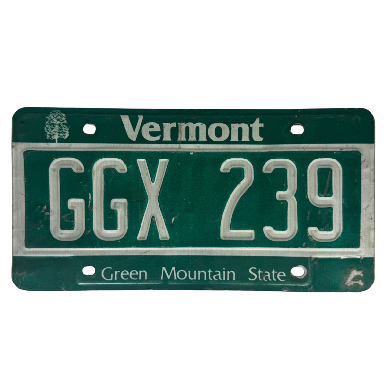 Vermont license plate Vermont license plate