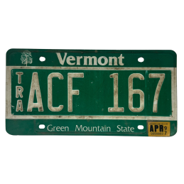 Vermont license plate