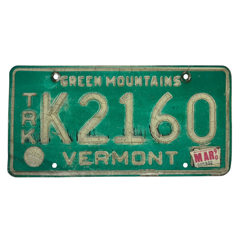 Vermont license plate Vermont license plate