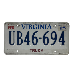 Virginia license plate