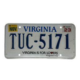 Virginia license plate