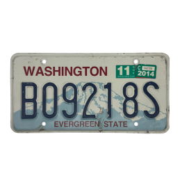 Washington license plate