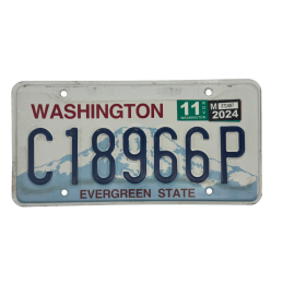 Washington license plate