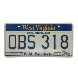 West Virginia license plate