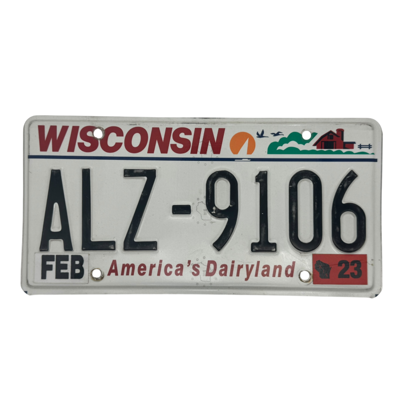 Wisconsin license plate Wisconsin license plate