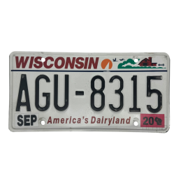 Wisconsin license plate