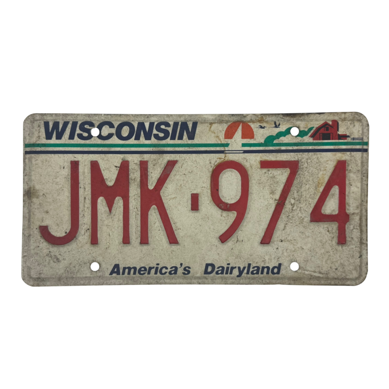 Wisconsin license plate Wisconsin license plate