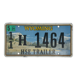 Wyoming license plate