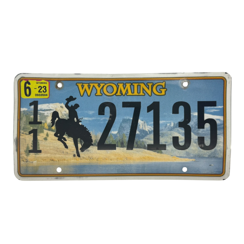 Wyoming license plate Wyoming license plate