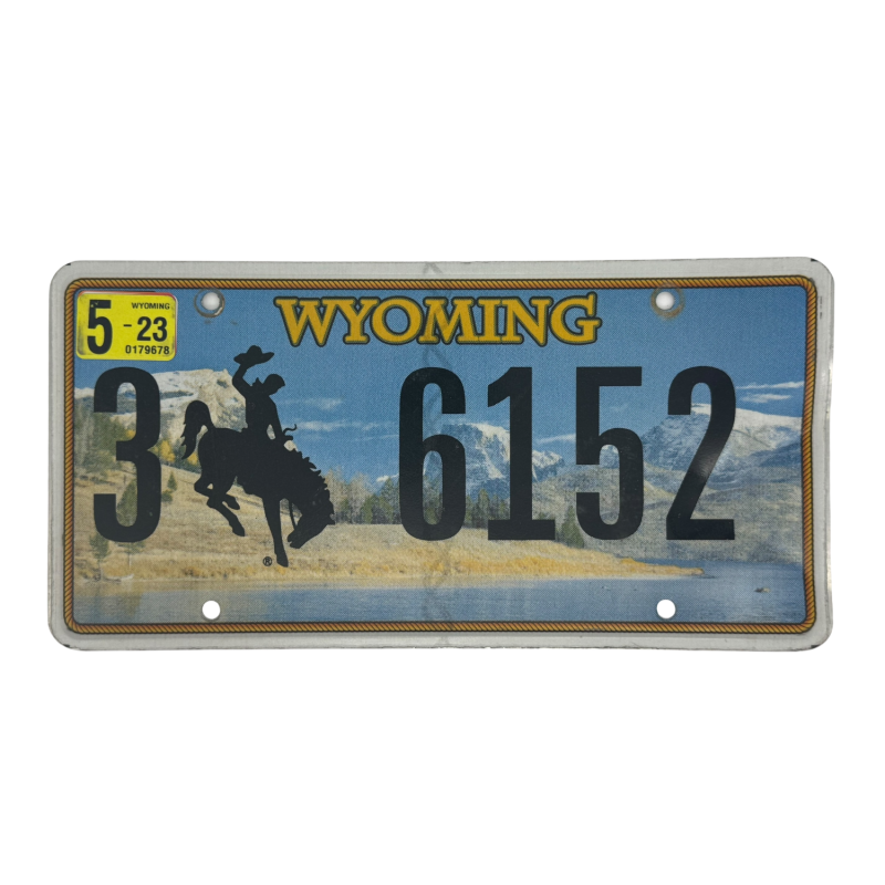 Wyoming license plate Wyoming license plate