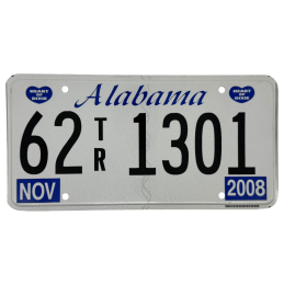 Alabama license plate
