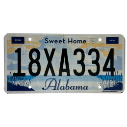 Alabama license plate