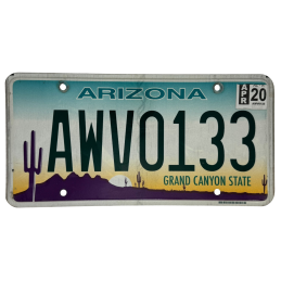 Arizona license plate