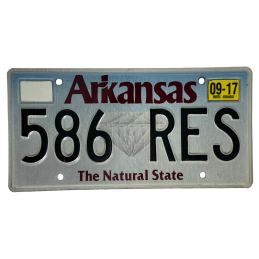 Arkansas license plate