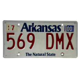 Arkansas license plate
