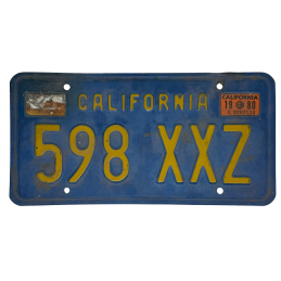 California license plate